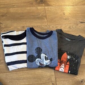 Disney Mickey Mouse and Rocket Tees - Blue, Gray, White